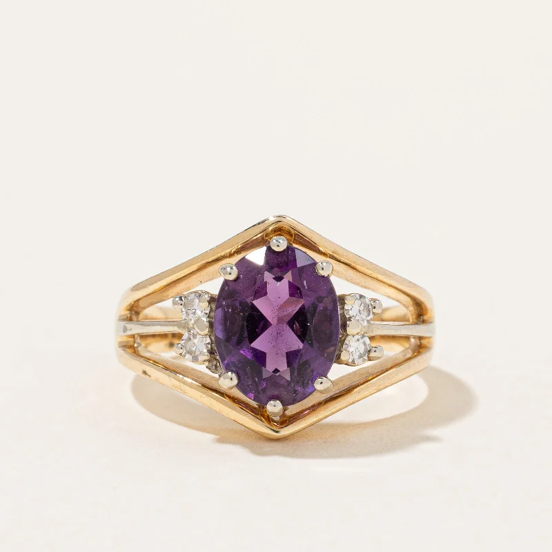 minimalist pearl pendant necklace Amethyst & Diamond Ring | 1.50ct, 0.06ctw | SZ 5.25 |