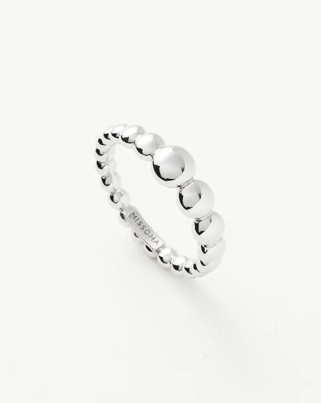 unique zodiac constellation necklace Beaded Stacking Ring | Sterling Silver