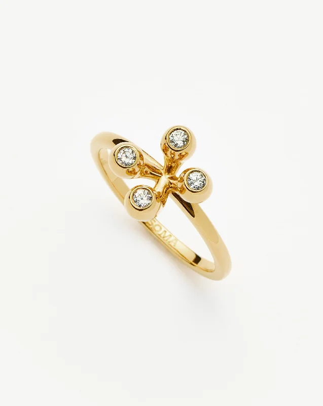 sterling silver infinity bracelet Atom Ring | 18ct Gold Vermeil