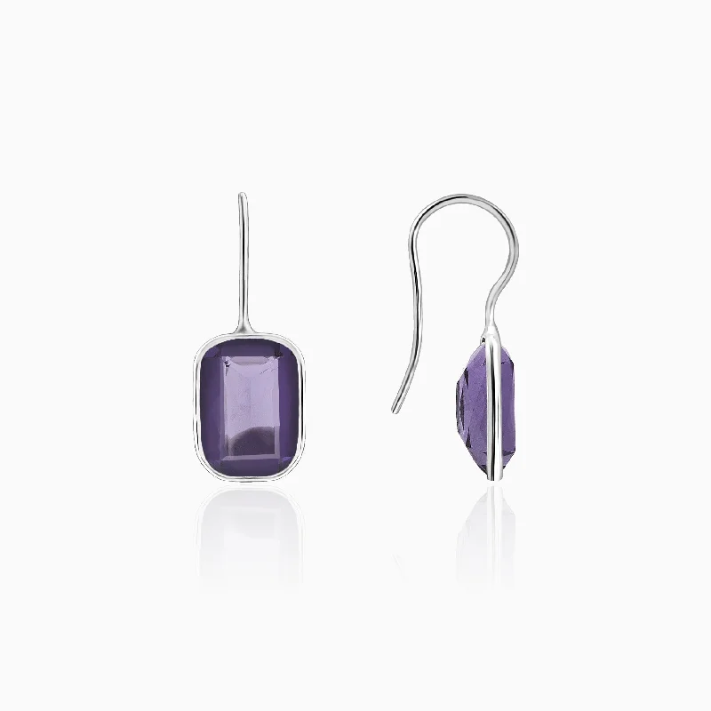 celestial constellation necklace silver Silver Royal Purple Earrings