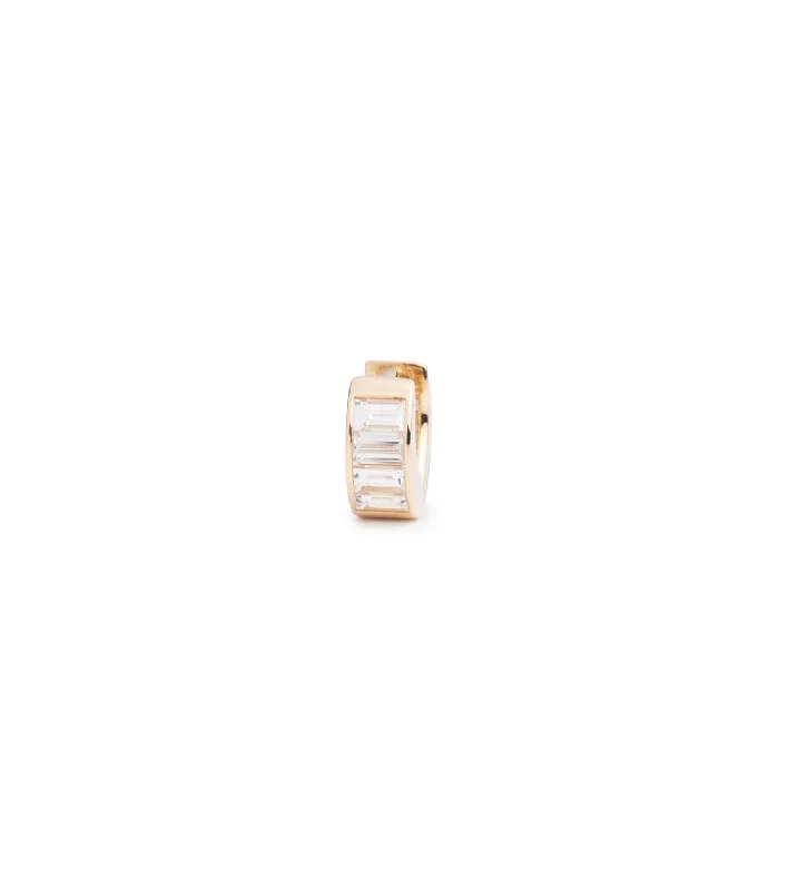 Baguette Diamond - True Love : Huggie Earring