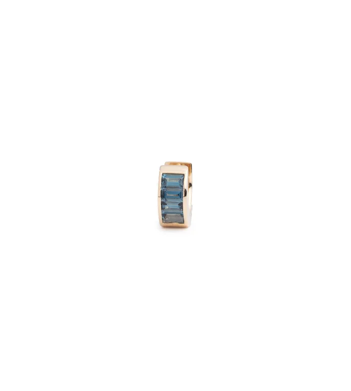 Baguette London Blue Topaz - True Love : Huggie Earring