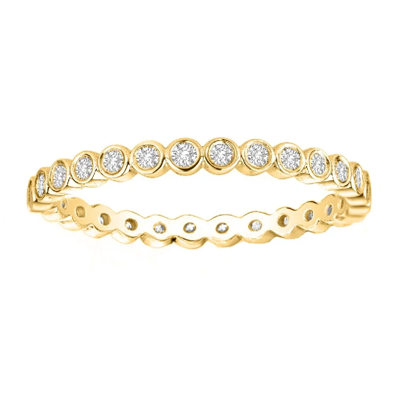 personalized silver cuff bracelet Bezel Stack Bands