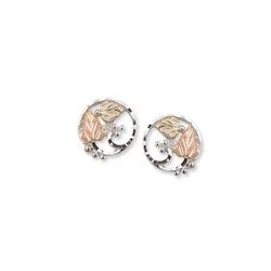 elegant pearl necklace with diamonds Black Hills Gold Silver Leaf Earrings