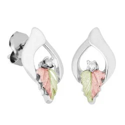 vintage-inspired gold locket Black Hills Silver Diamond Earrings
