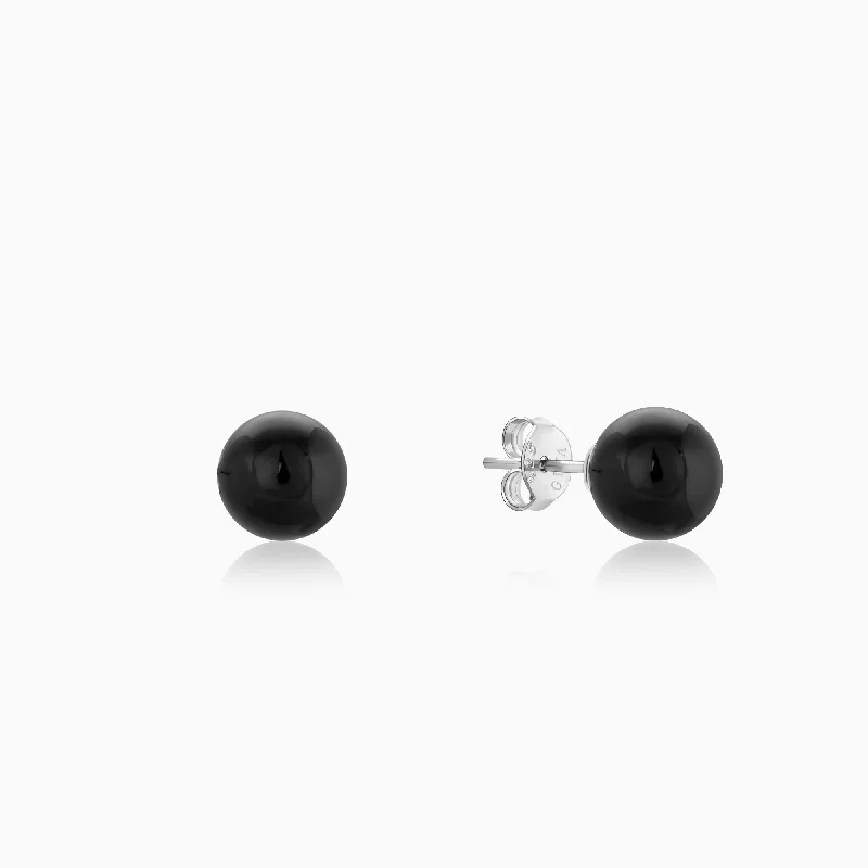 celestial sunburst ring gold Black Pearl Earrings