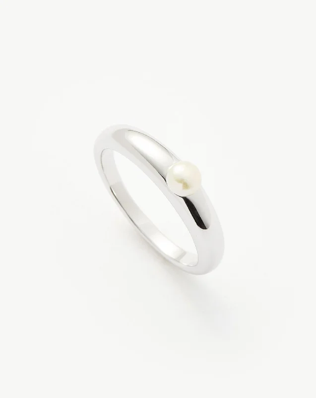 minimalist clover charm bracelet Button Pearl Classic Stacking Ring | Sterling Silver/Pearl minimalist clover charm bracelet Button Pearl Classic Stacking Ring | Sterling Silver/Pearl