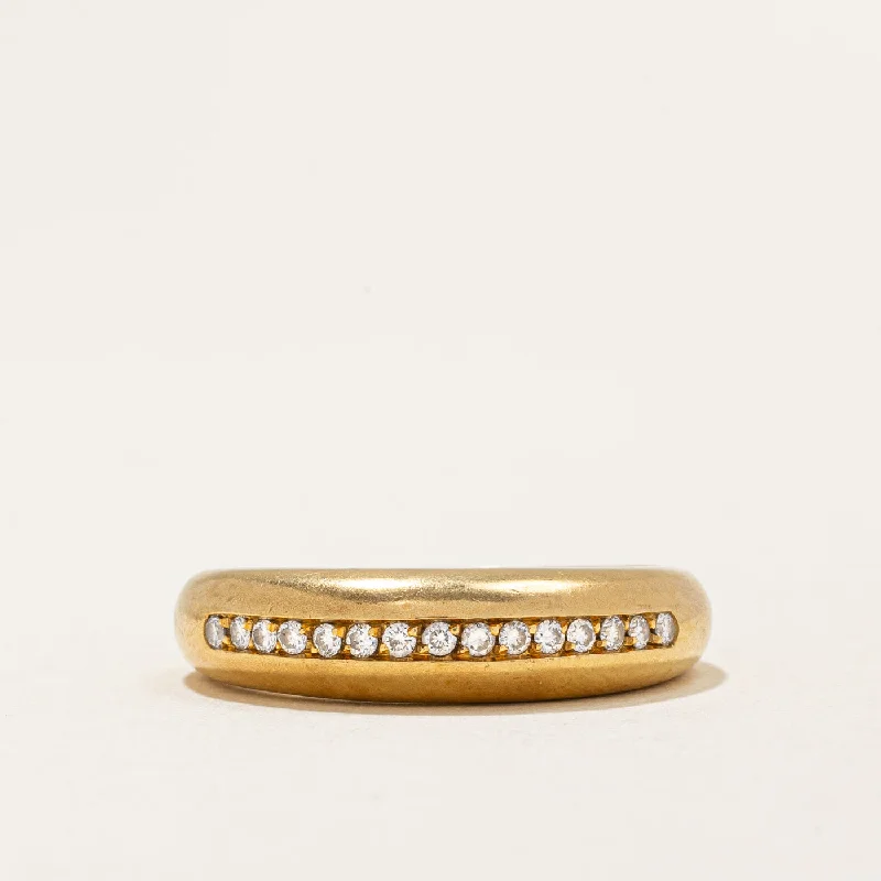 gold and diamond nose stud Channel Set Diamond Ring | 0.15ctw | SZ 7.25 |