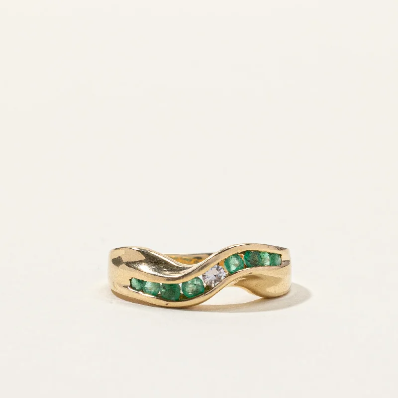 layered gold coin pendant necklace Channel Set Emerald & Diamond Wave Ring | 0.20ctw | 0.07ctw | SZ 6 | layered gold coin pendant necklace Channel Set Emerald & Diamond Wave Ring | 0.20ctw | 0.07ctw | SZ 6 |