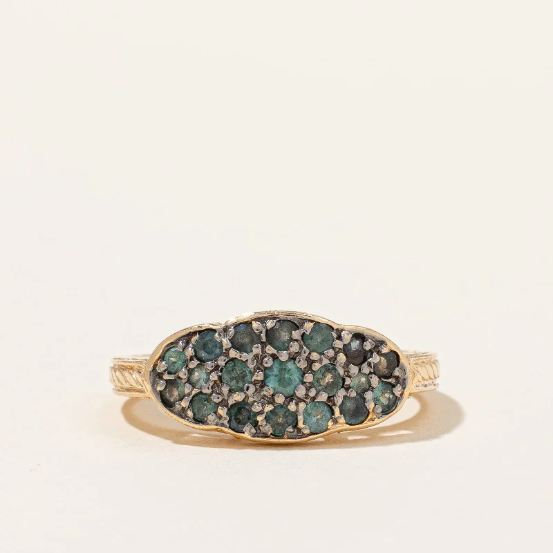 braided wedding ring men Chrysoberyl Cluster Ring | 0.36ctw | SZ 7.5 |