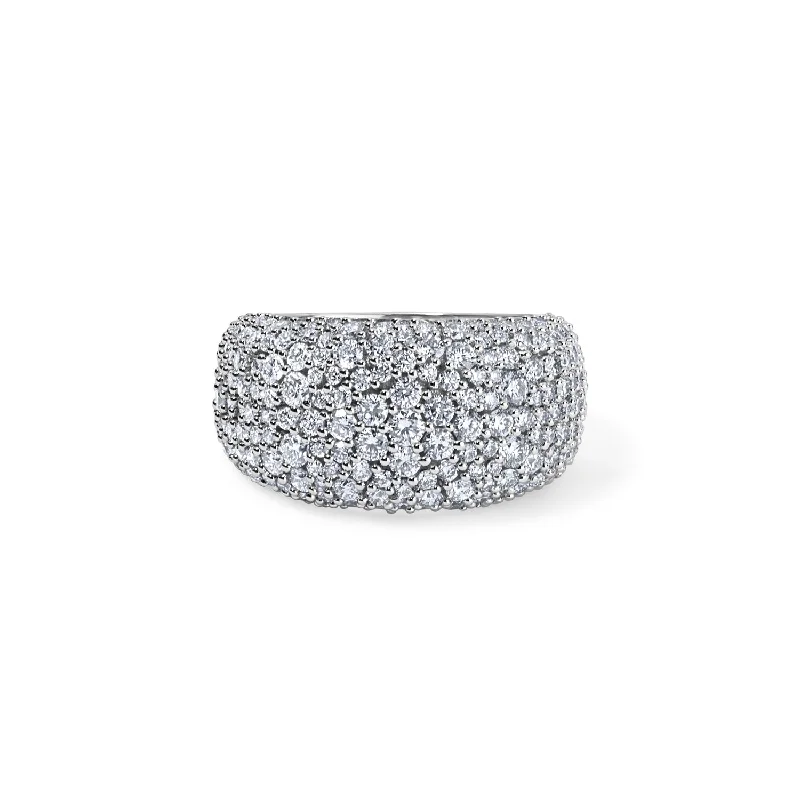 aquamarine birthstone necklace March Chunky Diamond Pave Stack Ring