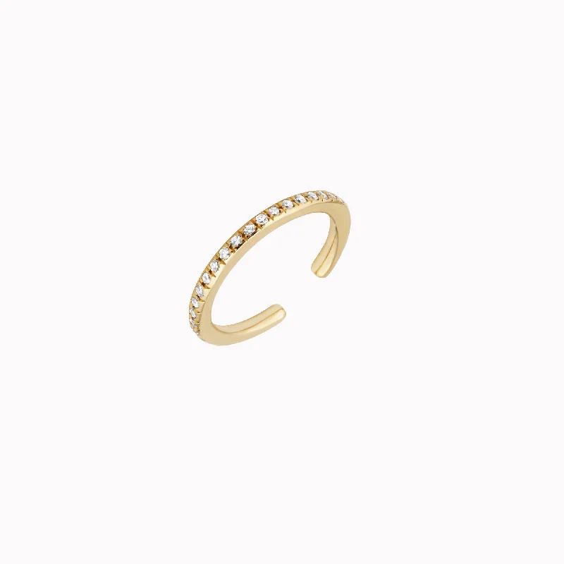 classic diamond solitaire earrings Classic Diamond Ear Cuff