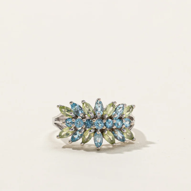 celestial meteor shower earrings Cluster Topaz & Peridot Ring | 0.57ctw | 0.48ctw | SZ 6.25 | celestial meteor shower earrings Cluster Topaz & Peridot Ring | 0.57ctw | 0.48ctw | SZ 6.25 |