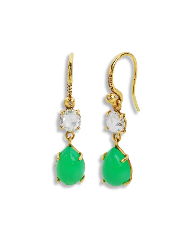celestial star charm bracelet Diamond and Chrysoprase Teardrop Yellow Gold Earrings celestial star charm bracelet Diamond and Chrysoprase Teardrop Yellow Gold Earrings