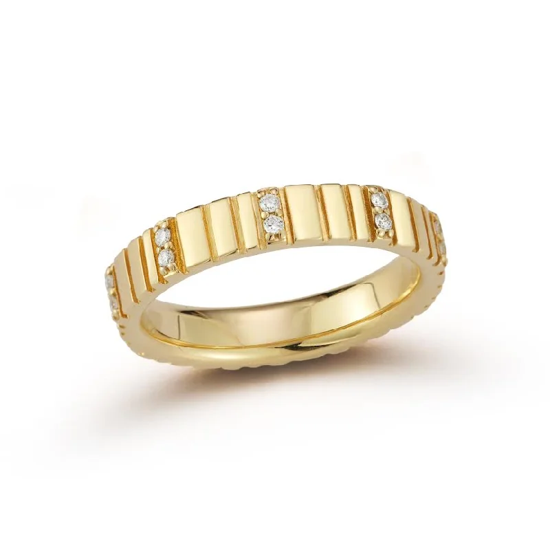 minimalist cuff bracelet adjustable Diamond and Gold Bar Ring