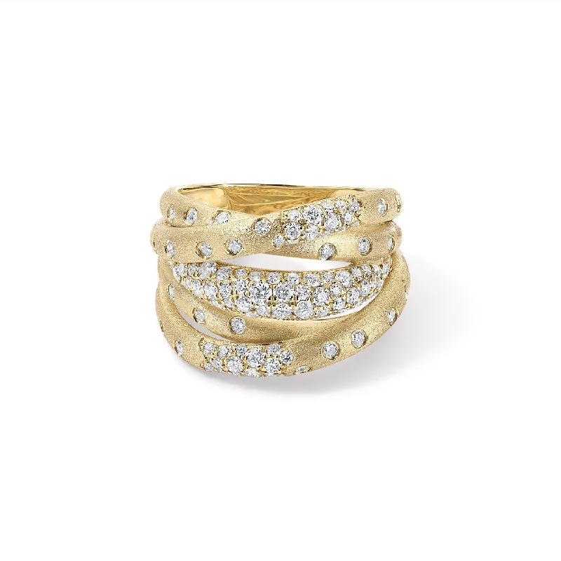 black diamond stud earrings Scattered Diamond Multi Row Ring