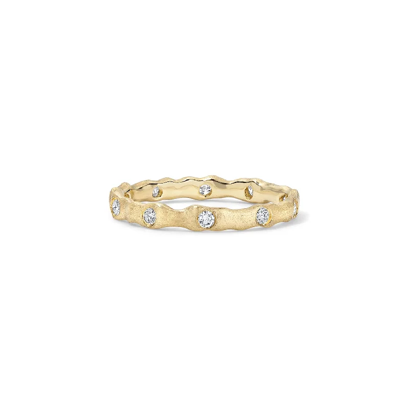 wide gold cuff bracelet Diamond Freeform Eternity Band