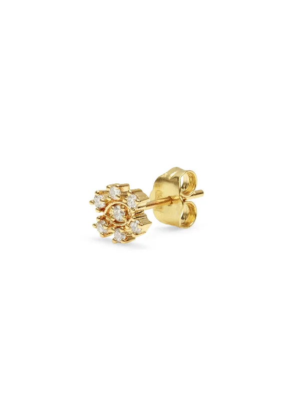 minimalist gold square earrings Diamond Marquis Eye Flower Yellow Gold Single Stud Earring minimalist gold square earrings Diamond Marquis Eye Flower Yellow Gold Single Stud Earring