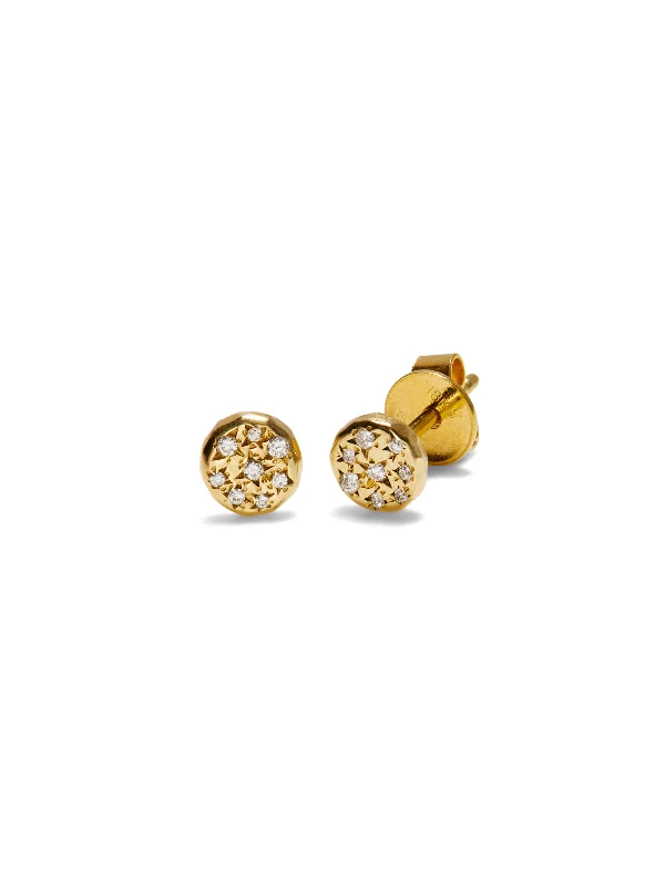 classic gemstone stud earrings Diamond Petite Imogen Yellow Gold Studs