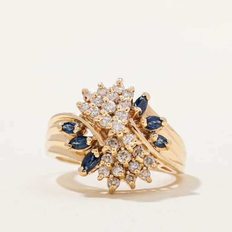 Celtic knot wedding band Diamond & Sapphire Cocktail Ring | 0.52ctw, 0.36ctw | SZ 6.75 |