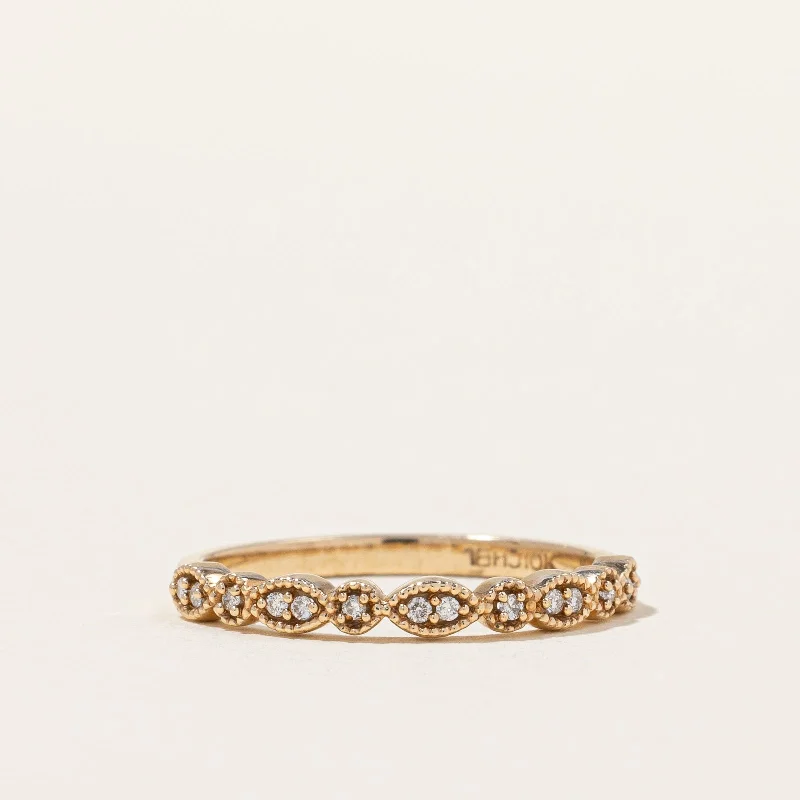 moonstone engagement ring boho Diamond Semi Eternity Band | 0.07ctw | SZ 6.25 |