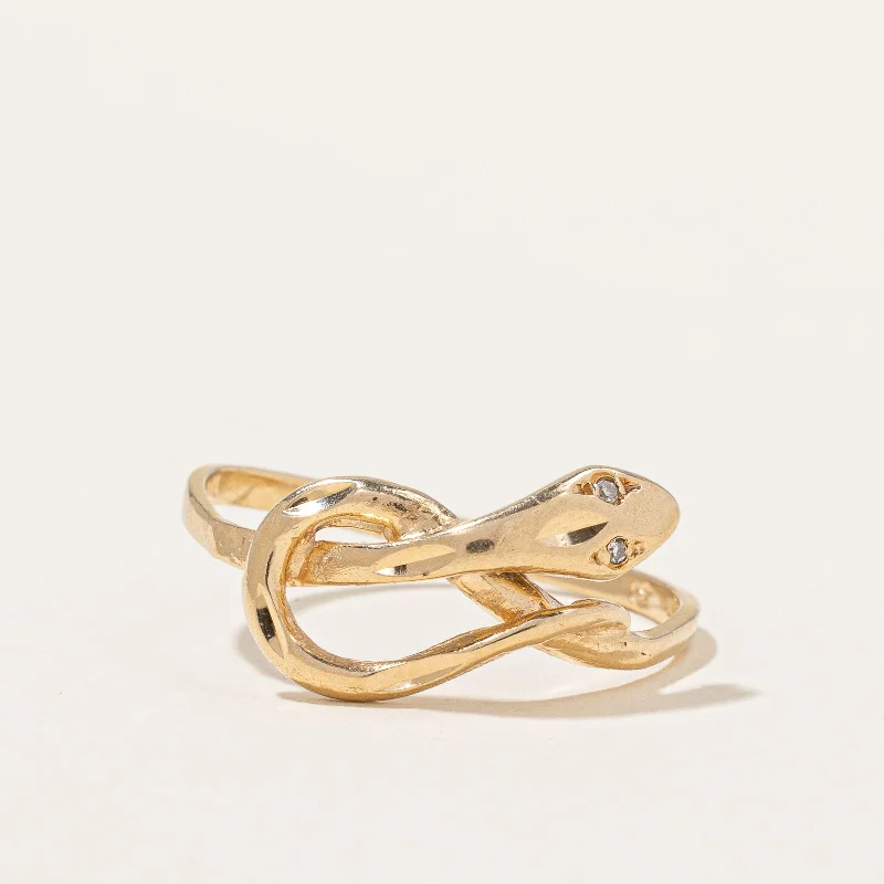 hand-stamped coordinates bracelet Vintage 10k Diamond Snake Ring | 0.005ctw | SZ 8 |