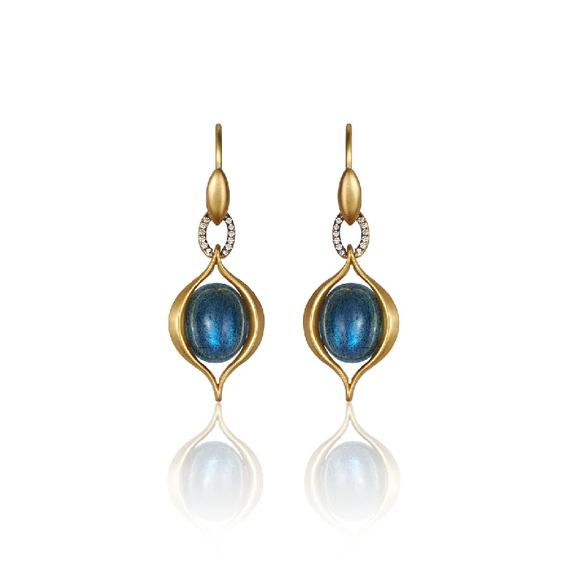 Elli Drop Earrings with Labradorite