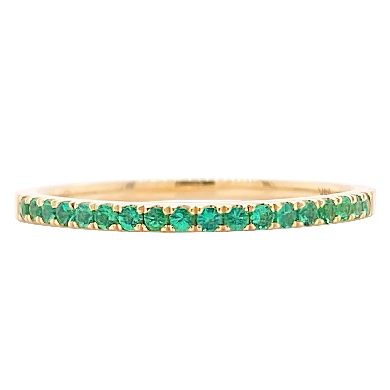 Emerald Stackable Band