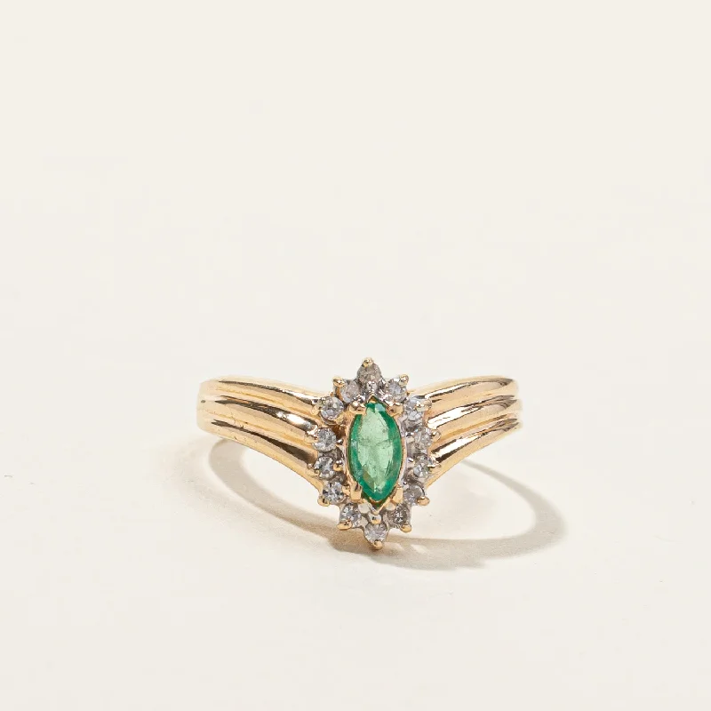 vintage-style filigree bracelet Emerald & Diamond Cocktail Ring | 0.13ct | 0.10ctw | SZ 4.75 | vintage-style filigree bracelet Emerald & Diamond Cocktail Ring | 0.13ct | 0.10ctw | SZ 4.75 |