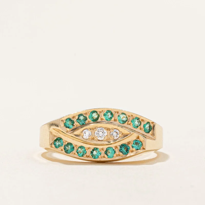 bezel set engagement ring modern Emerald & Diamond Ring | 0.35ctw, 0.09ctw | SZ 9 | bezel set engagement ring modern Emerald & Diamond Ring | 0.35ctw, 0.09ctw | SZ 9 |