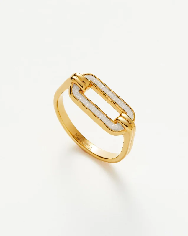 dainty rose gold anklet Enamel Haze Ovate Stacking Ring