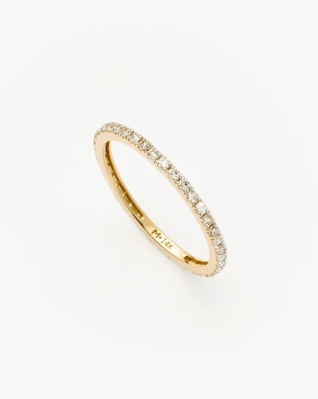real diamond eternity band Fine Slim Eternity Ring | 14ct Solid Gold/Diamond