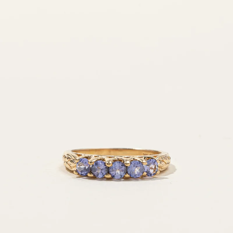 real peridot charm bracelet Five Stone Tanzanite Ring | 1.00ctw | SZ 8.5 |