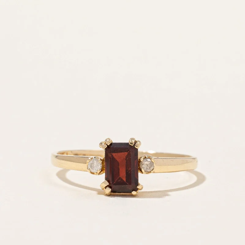 handmade macrame bracelet for men Garnet & Diamond Ring | 1.40ct, 0.05ctw | SZ 6.5 |
