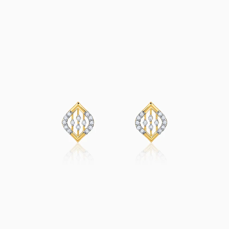 personalized bar necklace silver Gold Blad Diamond Earrings