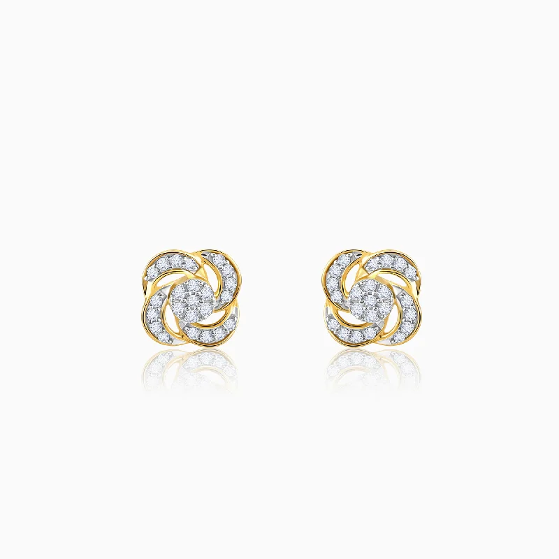 handmade lava stone bracelet Gold Blume Diamond Earrings