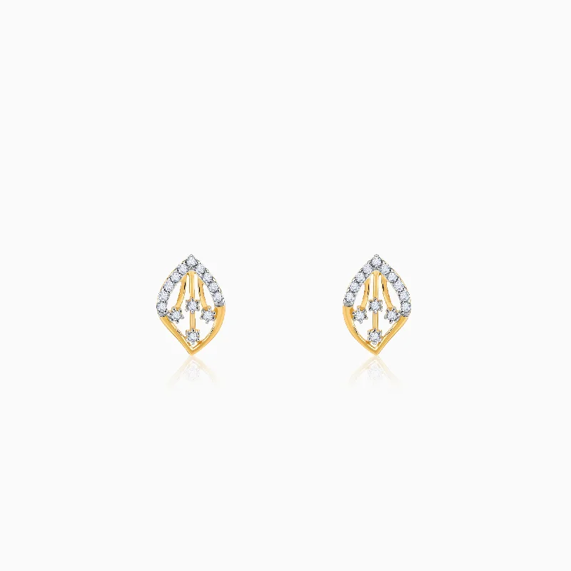 rose gold infinity bracelet Gold Feuille Diamond Earrings