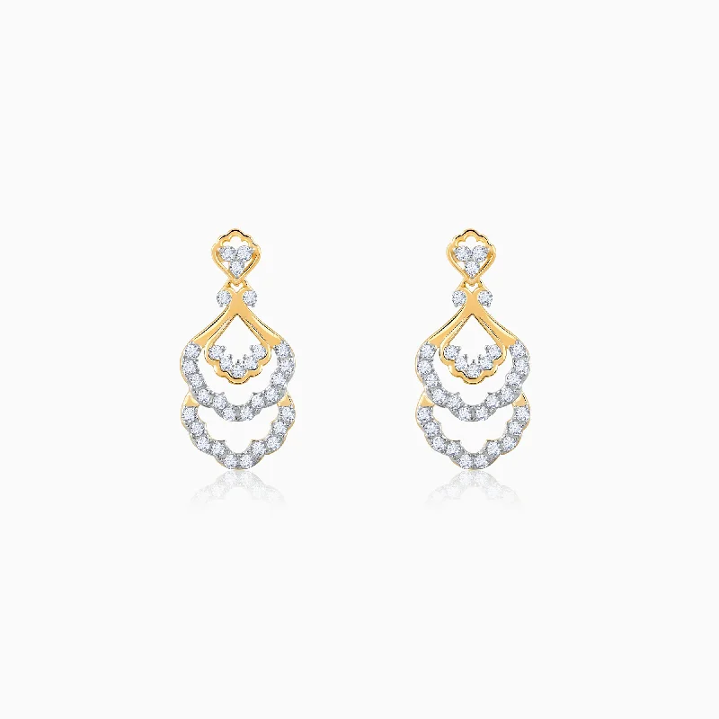 boho pearl charm bracelet Gold Nevara Diamond Earrings