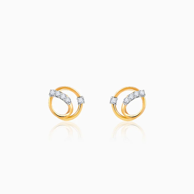 diamond tennis bracelet real Gold Orb Diamond Earrings