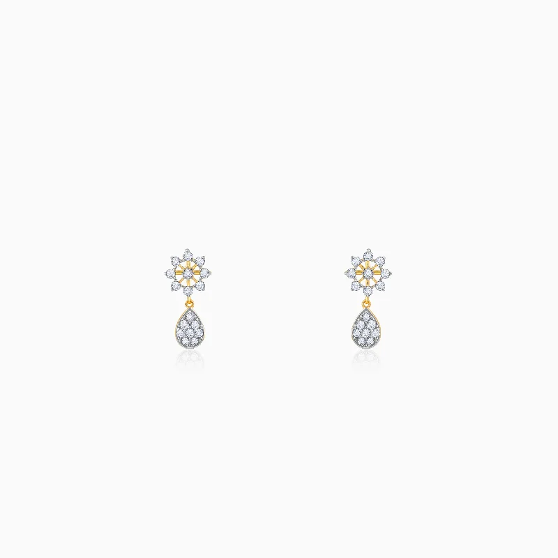 chunky chain necklace trendy Gold Roseate Glow Diamond Earrings