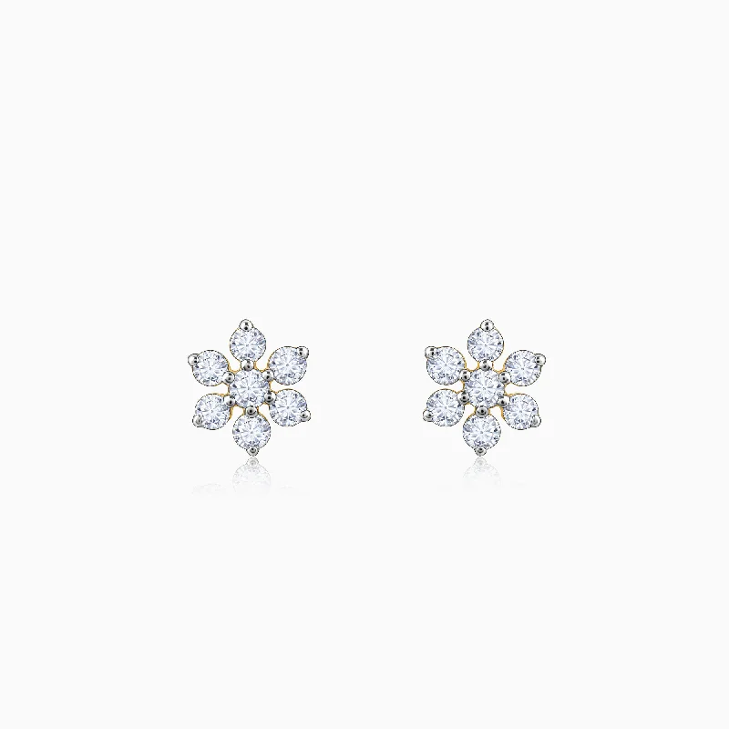 unique moon phase ring Gold Truly Beau Diamond Earrings