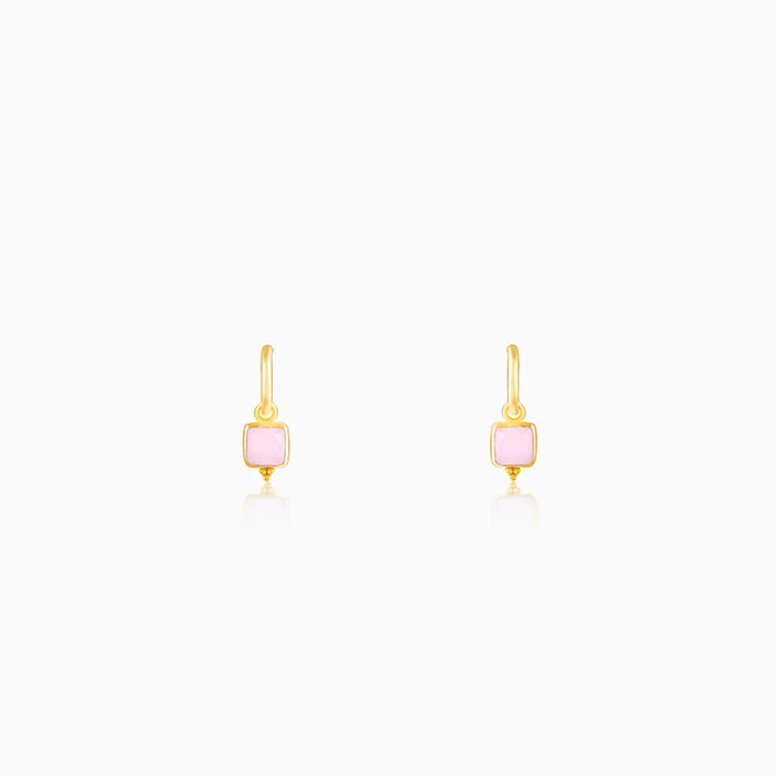 vintage crystal chandelier earrings Golden Pink Blush Earrings