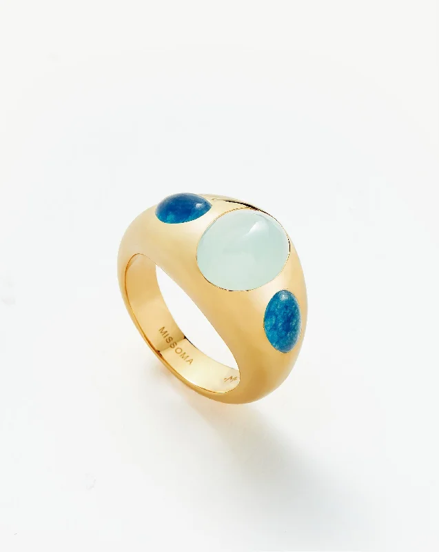 men’s black diamond cufflinks Good Vibes Triple Gemstone Dome Ring | 18ct Gold Plated/Blue Quartz & Aqua Chalcedony men’s black diamond cufflinks Good Vibes Triple Gemstone Dome Ring | 18ct Gold Plated/Blue Quartz & Aqua Chalcedony