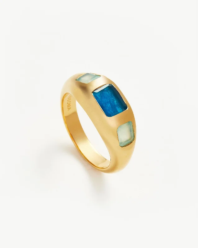 personalized gemstone pendant necklace Good Vibes Triple Gemstone Statement Ring | 18ct Gold Plated/Petrol Blue Quartz & Aqua Chalcedony personalized gemstone pendant necklace Good Vibes Triple Gemstone Statement Ring | 18ct Gold Plated/Petrol Blue Quartz & Aqua Chalcedony