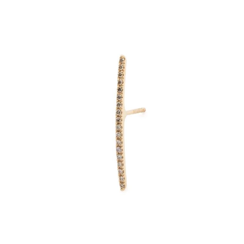 boho macrame bead anklet "Gossamer" Diamond Long Bar Earring