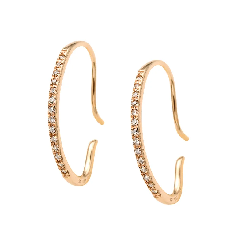infinity knot wedding band "Gossamer" Diamond Earring Small size