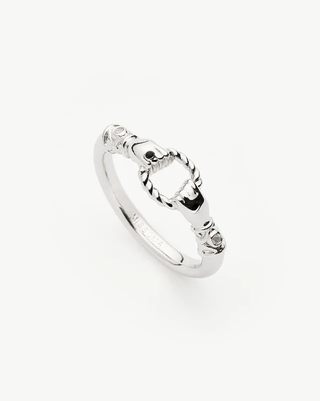 tiny gold huggie hoops Harris Reed In Good Hands Stacking Ring | Sterling Silver/Cubic Zirconia & Black Onyx tiny gold huggie hoops Harris Reed In Good Hands Stacking Ring | Sterling Silver/Cubic Zirconia & Black Onyx