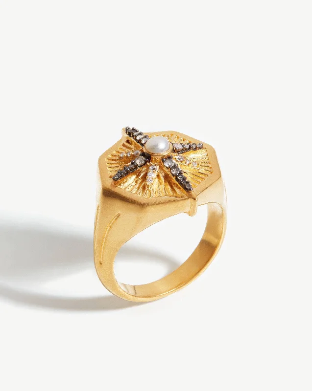 bohemian gemstone choker Harris Reed Star of the Show Signet Ring