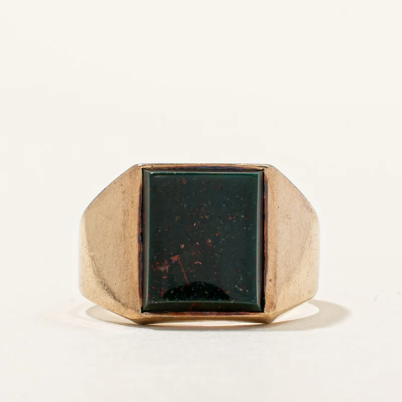 real opal engagement ring 'Birks' Heliotrope Signet Ring | 3.00ct | SZ 7.25 |