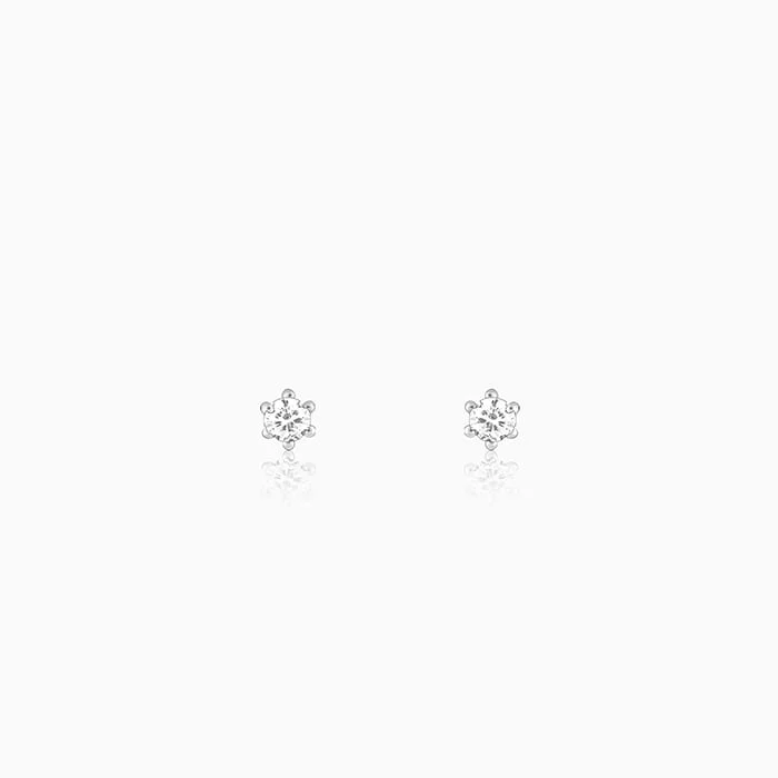 gold opal ring Silver Zircon Bubble Stud Earrings